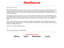 Tablet Screenshot of hamgear.eu